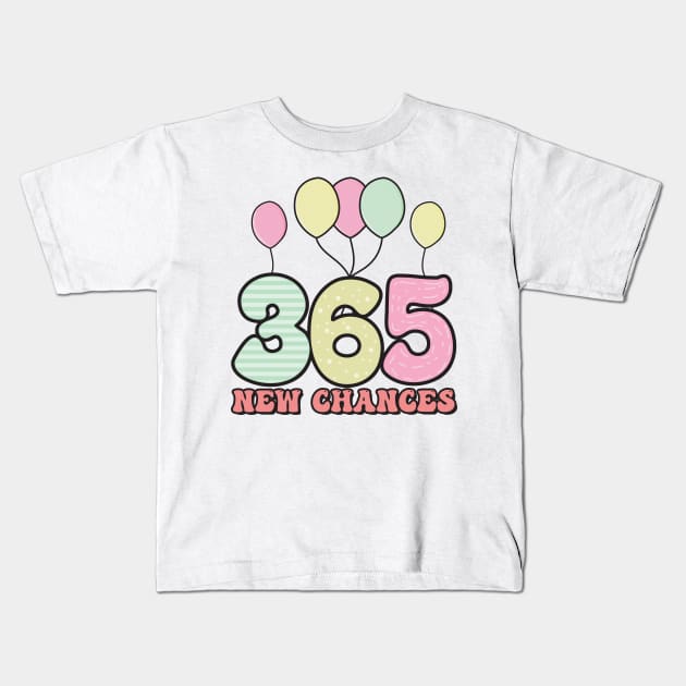 365 New Chances Kids T-Shirt by MZeeDesigns
